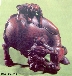 Bamboo colour buffaloo made of wood, Qing