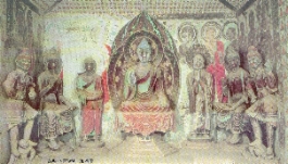 Buddha with Bodhisattvas and deities, Tang, Dunhuang