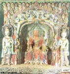 Buddha Trinity, Western Wei, Dunhuang