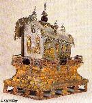 Miniature shrine in silver and gold, Tang
