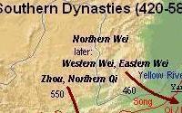 Map Southern Dynasties